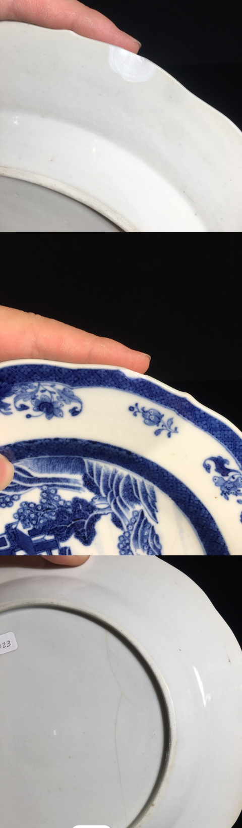 古玩陶瓷乾隆 青花開窗童子牧牛紋折沿花口盤拍賣,當(dāng)前價(jià)格1999元