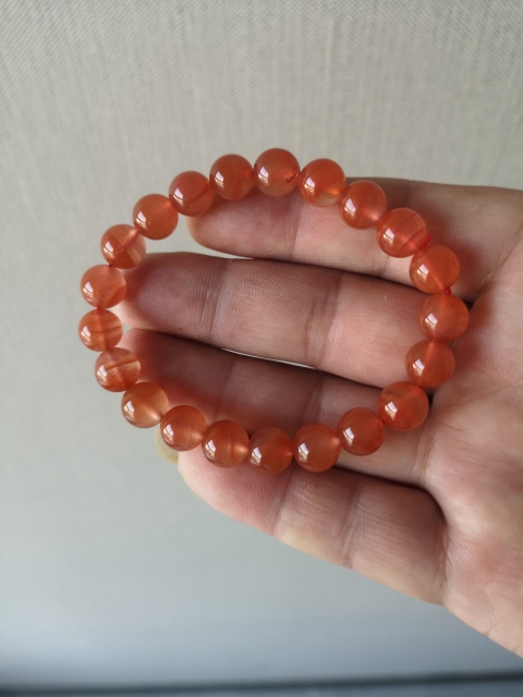 古玩玉器天然紅瑪瑙珠手串拍賣,當前價格168元