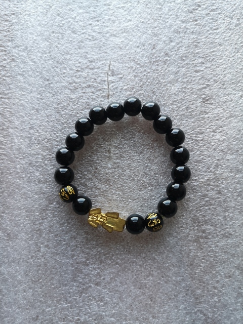 古玩玉器天然翡翠（墨翠）手串拍賣，當前價格160元