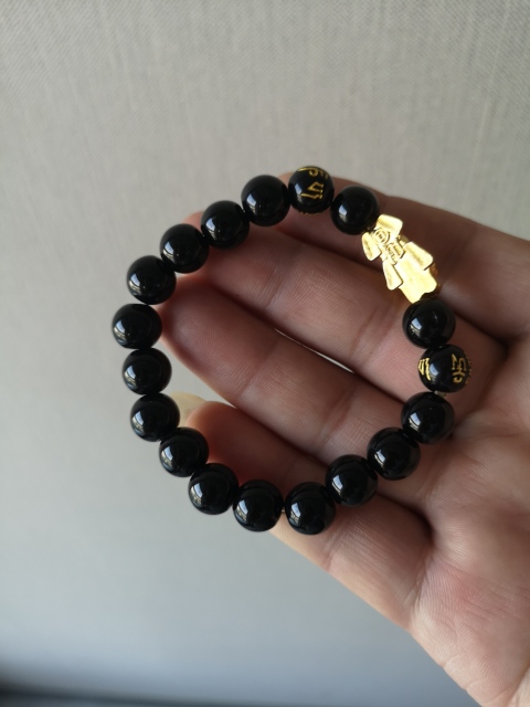 古玩玉器天然翡翠（墨翠）手串拍賣，當前價格160元