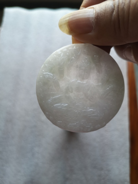 古玩玉器天然翡翠雕“千手觀音”牌拍賣,當前價格680元
