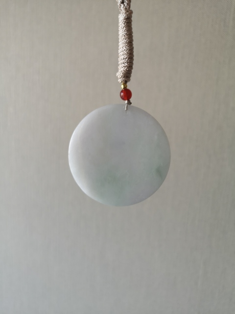 古玩玉器天然翡翠雕“觀音”牌拍賣，當前價格580元