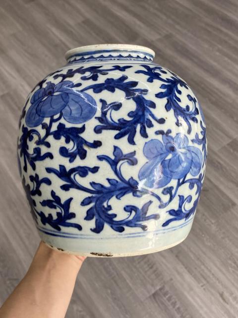 古玩陶瓷清乾隆青花太白罐拍賣,當前價格2888元
