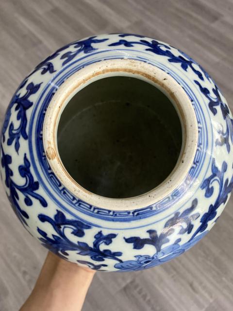 古玩陶瓷清乾隆青花太白罐拍賣,當前價格2888元