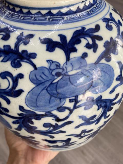 古玩陶瓷清乾隆青花太白罐拍賣,當前價格2888元