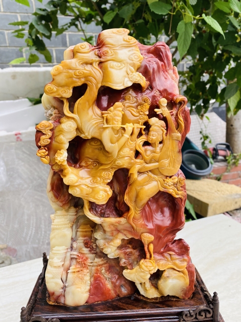 古玩玉器《飛天》壽山老坑三彩芙蓉石擺件拍賣,當(dāng)前價格15800元