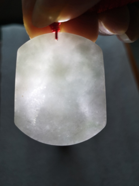 古玩玉器天然翡翠雕“文殊菩薩”牌拍賣,當前價格398元