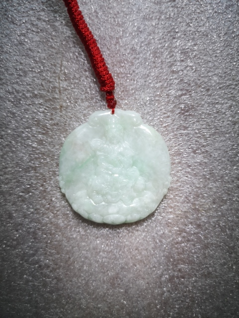 古玩玉器天然翡翠雕“文殊菩薩”掛牌拍賣,當前價格450元