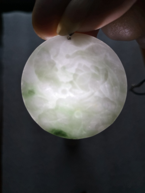 古玩玉器天然翡翠雕“魚荷”掛牌拍賣，當前價格298元