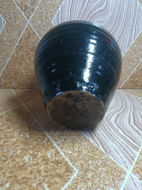 古玩陶瓷清～單色黑釉將軍罐拍賣，當(dāng)前價(jià)格288元