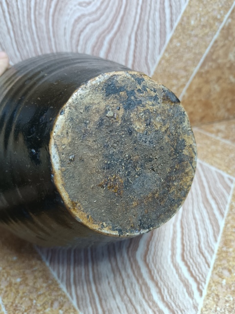 古玩陶瓷清～單色黑釉將軍罐拍賣，當(dāng)前價(jià)格288元