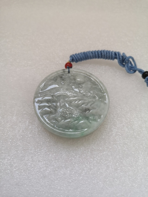 古玩玉器天然翡翠雕“山水”掛牌拍賣，當(dāng)前價格850元