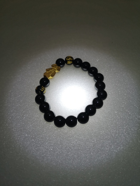 古玩玉器天然翡翠（墨翠）手串拍賣，當前價格160元