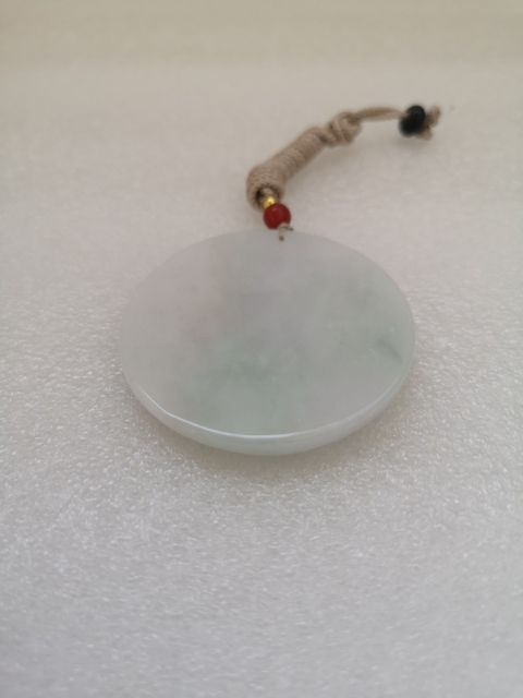 古玩玉器天然翡翠雕“觀音”牌拍賣，當前價格580元