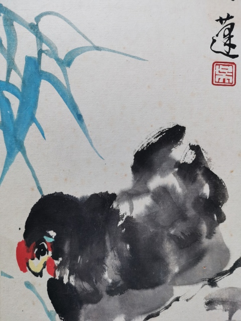 古玩字畫當(dāng)代著名大寫意畫家吳蓬雙吉圖拍賣,當(dāng)前價(jià)格2888元