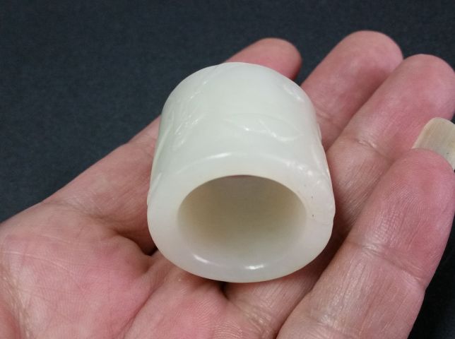 古玩玉器和田白玉扳指拍賣,當前價格1080元