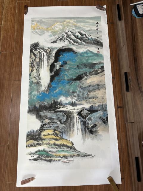 古玩字畫郭永杰老師2016年作品《山水清音》拍賣,當前價格750元
