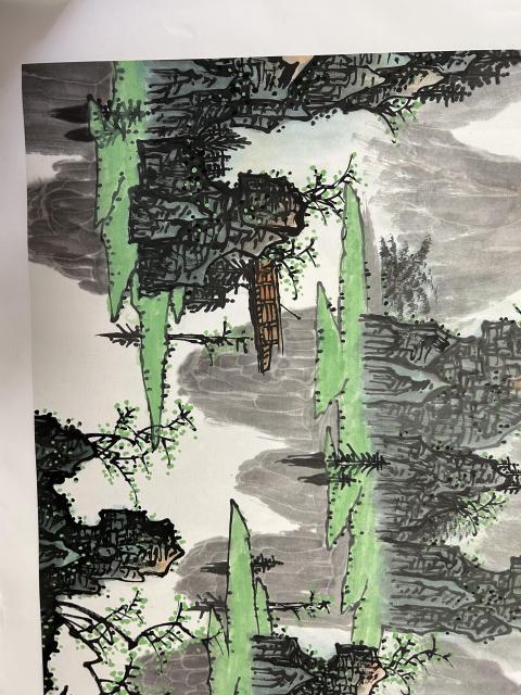 古玩字畫曾松濤老師《春滿漓江》拍賣，當(dāng)前價(jià)格658元