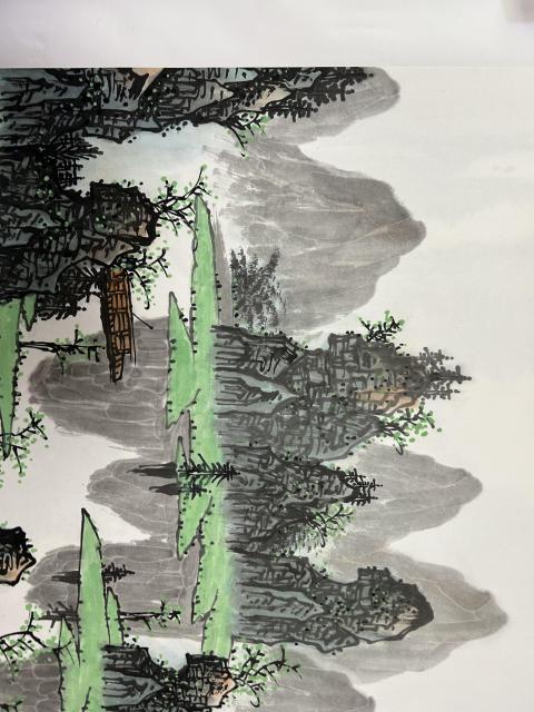古玩字畫曾松濤老師《春滿漓江》拍賣，當(dāng)前價(jià)格658元