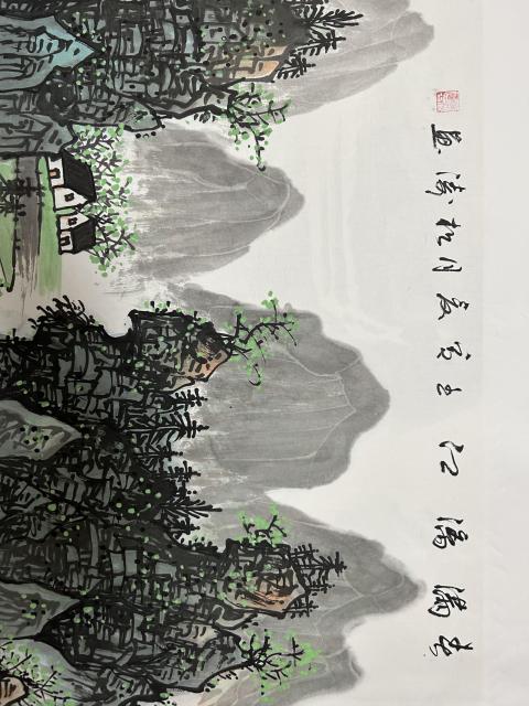 古玩字畫曾松濤老師《春滿漓江》拍賣，當(dāng)前價(jià)格658元