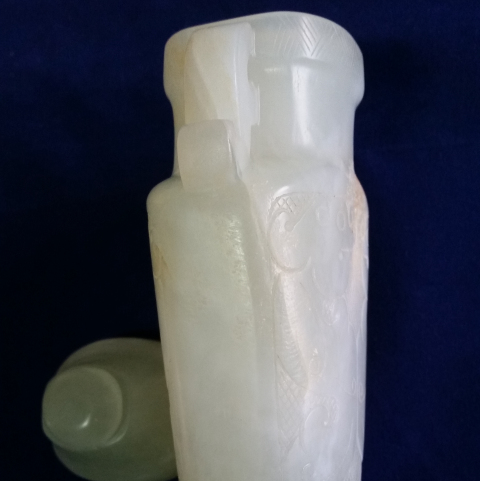 古玩玉器和田白玉蓋瓶拍賣,當前價格1880元