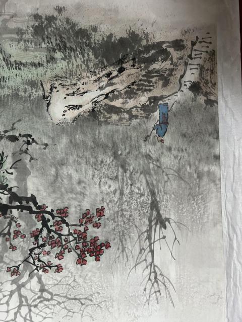古玩字畫趙景巖老師山水斗方拍賣,當前價格788元