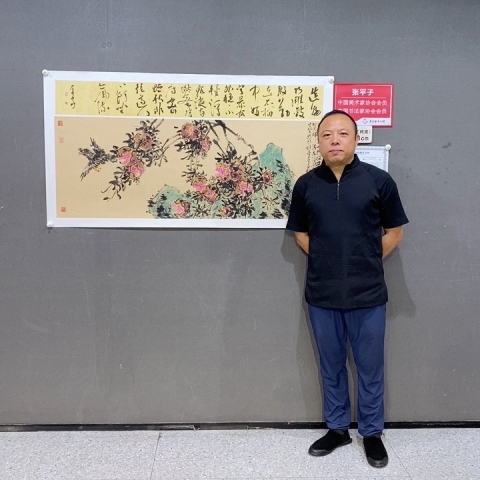 古玩字畫張平子《寫意花鳥》拍賣,當前價格858元
