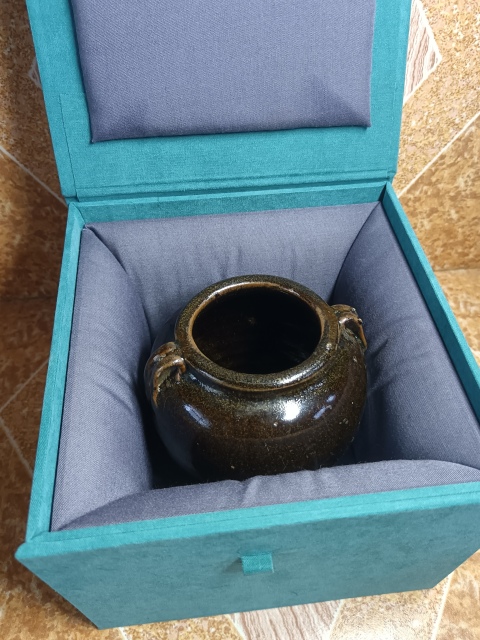 古玩陶瓷清～茶葉末釉雙系罐拍賣，當(dāng)前價格288元