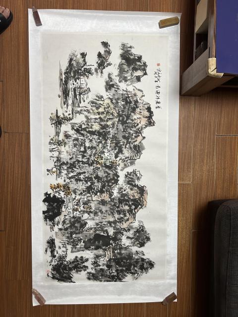 古玩字畫域?qū)毤魏痛笈脑鲝埼男隆秶?yán)神游圖》拍賣,當(dāng)前價(jià)格3788元