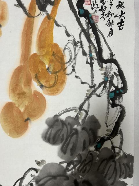 古玩字畫杜曉波老師雅昌大拍原作~福祿大吉拍賣,當前價格2988元