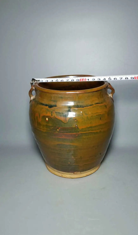 古玩陶瓷精品窯變醬釉雙系罐拍賣,當前價格0元