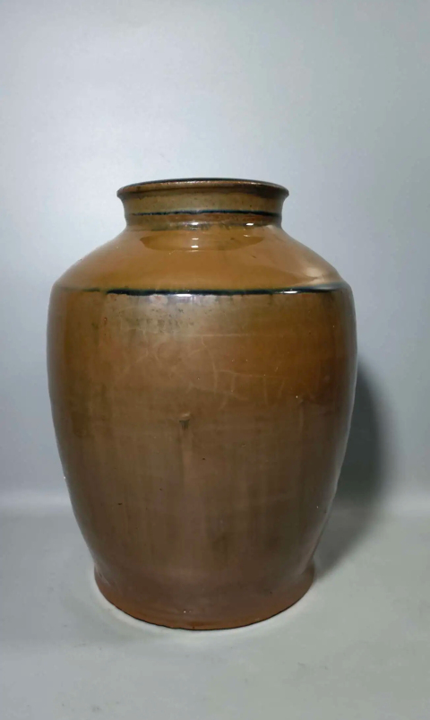 古玩陶瓷精美窯變紫金釉罐拍賣，當前價格299元