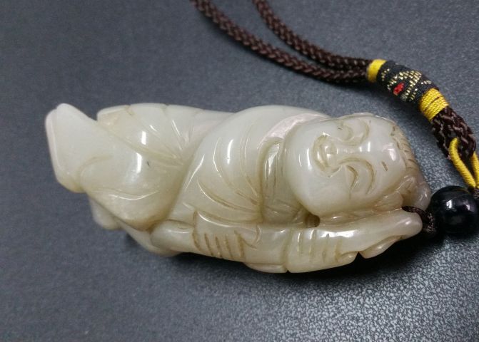 古玩玉器和田玉“如意童子”小把件拍賣，當前價格580元