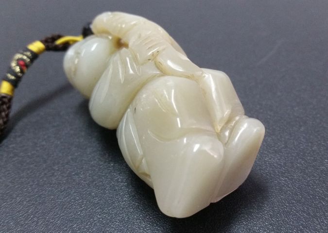古玩玉器和田玉“如意童子”小把件拍賣，當前價格580元