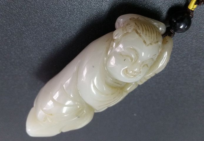 古玩玉器和田玉“如意童子”小把件拍賣，當前價格580元