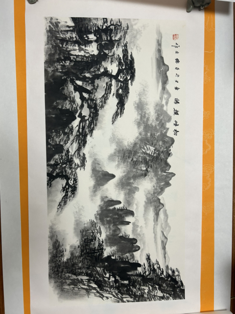 古玩字畫蔣德文《山水圖》拍賣,當前價格788元