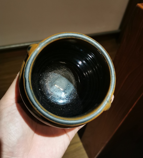 古玩陶瓷明末清初?窯變釉雙系罐拍賣,當前價格960元