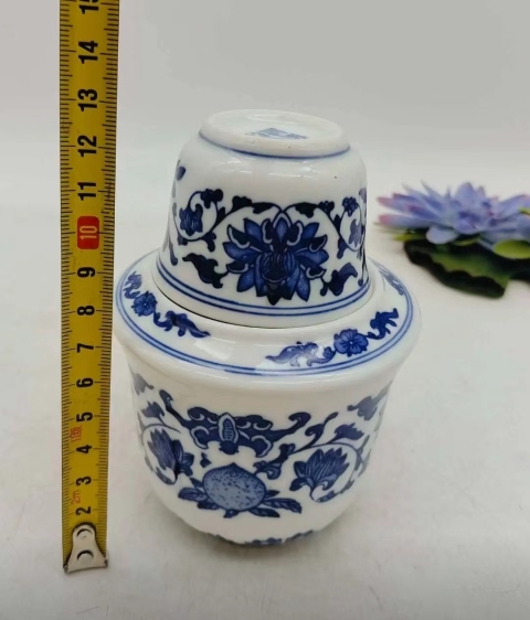 古玩陶瓷花卉紋青花酒溫拍賣，當前價格350元