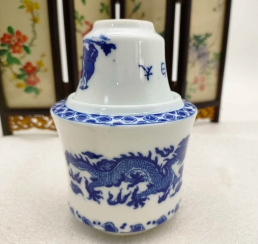 古玩陶瓷八十年代青花酒溫拍賣，當(dāng)前價格398元