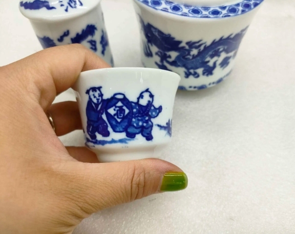 古玩陶瓷八十年代青花酒溫拍賣，當(dāng)前價格398元