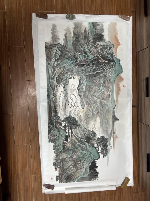 古玩字畫雅昌大拍原作馬金波《山水》拍賣,當前價格3788元