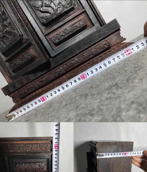 古玩雜項清晚期鐵力木佛柜拍賣,當前價格5500元
