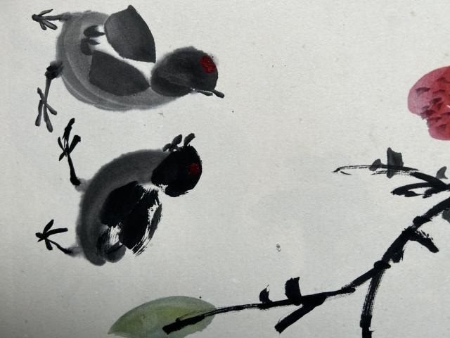古玩字畫李子玉老師精品花鳥小品拍賣,當(dāng)前價(jià)格458元