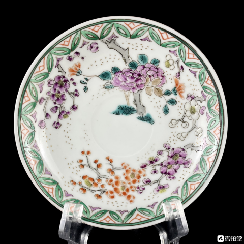 古玩陶瓷粉彩花卉紋盤拍賣,當前價格1200元