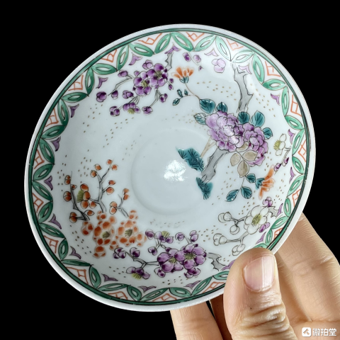 古玩陶瓷粉彩花卉紋盤拍賣,當前價格1200元