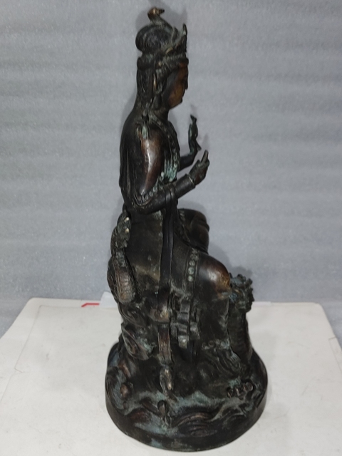 古玩雜項銅騎龍觀音拍賣，當前價格1660元