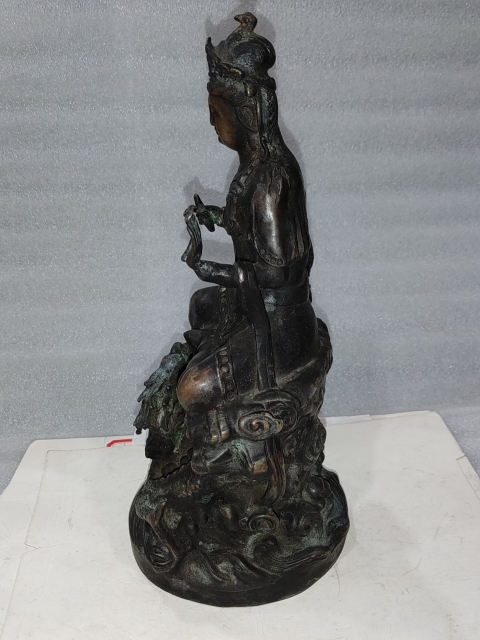 古玩雜項銅騎龍觀音拍賣，當前價格1660元