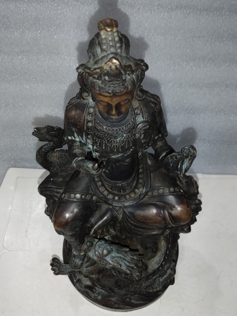 古玩雜項銅騎龍觀音拍賣，當前價格1660元