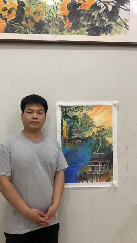榮寶齋終身簽約畫家王運良老師《風景圖》拍賣，當前價格1588元