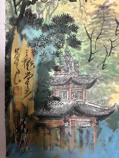 古玩字畫榮寶齋終身簽約畫家王運良老師《風景圖》拍賣,當前價格1588元